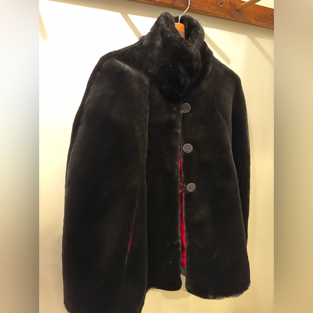 Andrew Charles Black Cape Coat